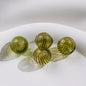 Swirl Pattern Blown Glass Beads 10-16mm Colorful Translucent 4pcs 14