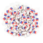 Geometric Clay Beads American Flag Colors Patriotic Design 200pcs 10