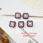 Star and Strawberry Heart Metal Beads Glossy Painted Colorful 10pcs 32
