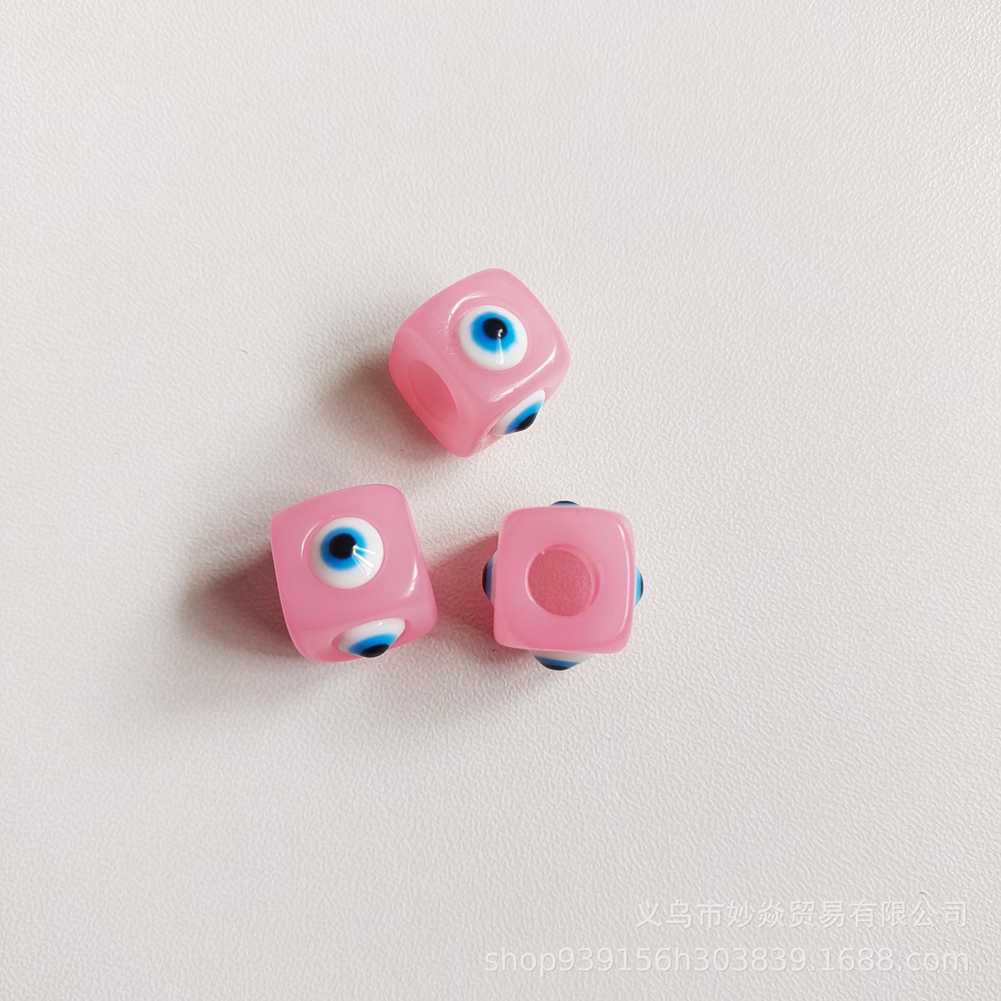 Evil Eye Resin Tube Beads 12mm Glossy Colorful 20pcs 13
