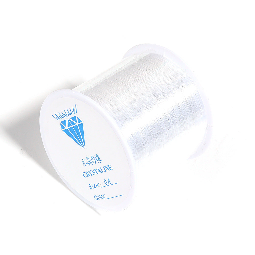Transparent Crystal Elastic Cord Polyester 0.4mm-1.5mm 80m Per Roll 5