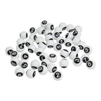 15mm Silicone Letter Beads Number Printed 0 to 9 50pcs 2