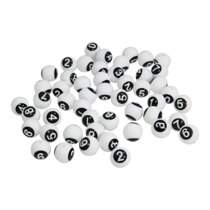 15mm Silicone Letter Beads Number Printed 0 to 9 50pcs 2