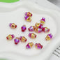 Plated Rhombus Acrylic Beads 13mm Transparent Iridescent 20pcs 12