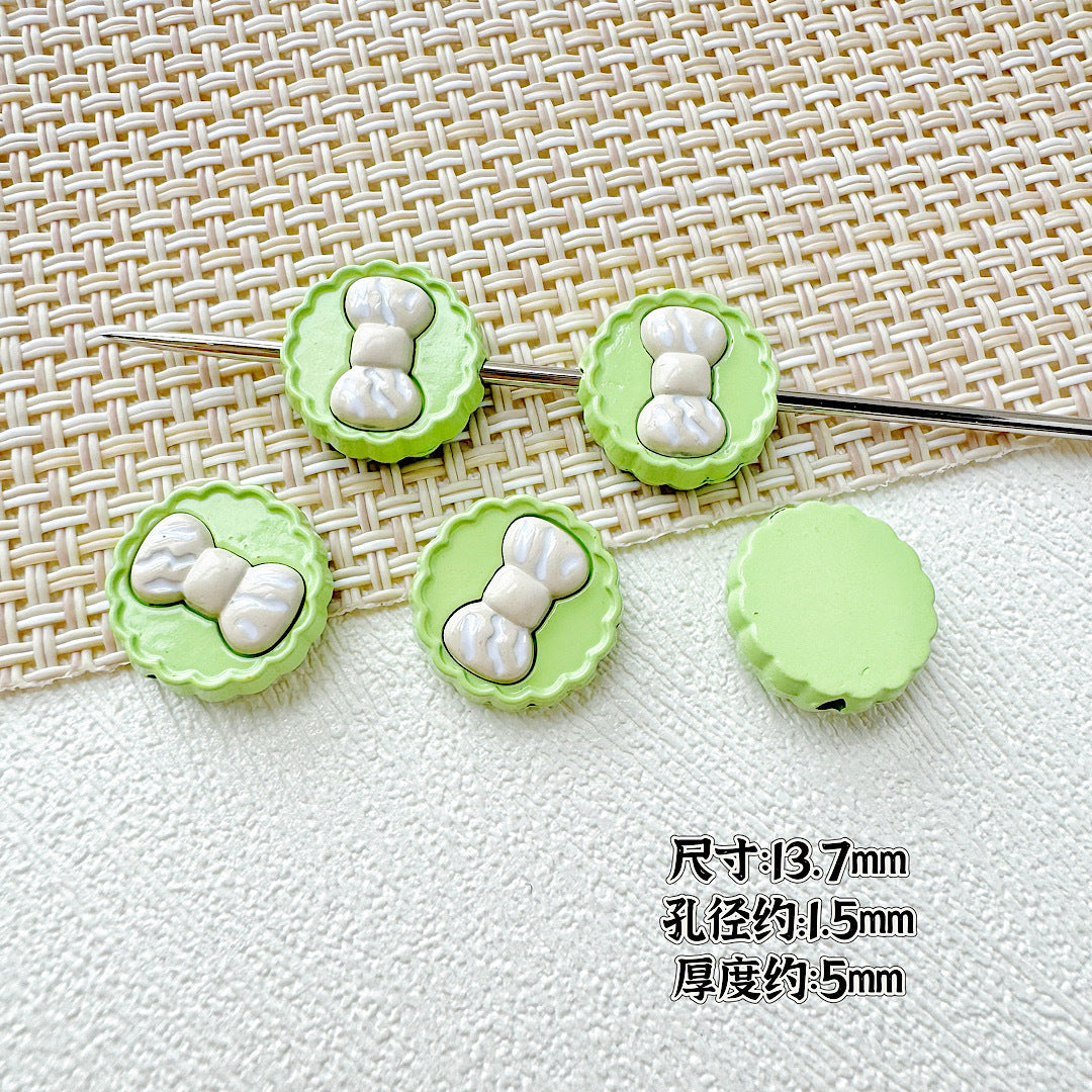 Butterfly Painted Metal Beads Decorative Alloy 10pcs 29