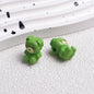 Cartoon Printed Teddy Bear Acrylic Beads 16mm Colorful Mixed 50pcs 11