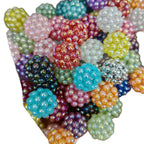 Plated Bubblegum Beads 20mm Waxberry Pearlescent Clustered 50pcs 5