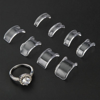 Invisible Clear TPU Ring Size Adjusters Flexible Comfortable 40pcs