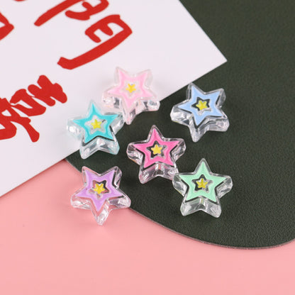 Transparent Enamel Lollipop Series Acrylic Beads 20-30mm Playful Mixed 20pcs 12