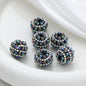Embellished Bubblegum Beads 20mm Pearl Wrapped with Rhinestone Chain 4pcs 10