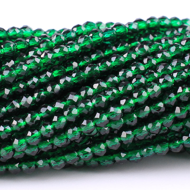 Transparent Disc Seed Glass Beads 2mm Glossy Blue Tones 360pcs 2 Strands 11
