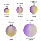 Frosted Gradient Resin Beads 10-20mm Two Tone Mixed Colors 50pcs 3