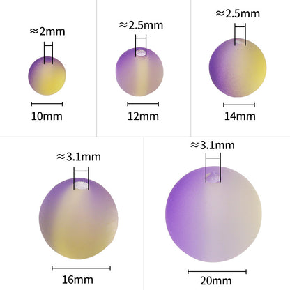 Frosted Gradient Resin Beads 10-20mm Two Tone Mixed Colors 50pcs 3