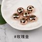 Acrylic Faceted Metallic Spacer Beads 15mm 50pcs 10