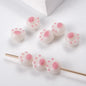 Cartoon 3D Cat Paw Acrylic Beads 12mm Pastel Mixed Colors 100pcs 8