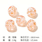 Lampwork Glass Beads Round 12mm Crackle Sugar Texture Foil 25pcs 7