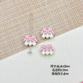 Flower Butterfly Metal Beads 16-20mm Baking Painted Glossy Finish 10pcs 4