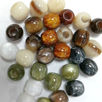 Fluid Glitter Resin Barrel Beads 12mm Natural Shimmer Large Hole 100pcs