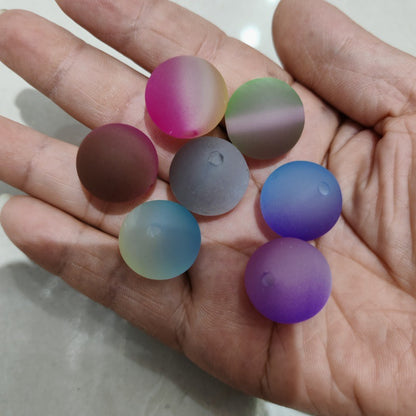 Gradient Bubblegum Beads 20mm Rubberized Two-Color Matte Finish 50pcs 3