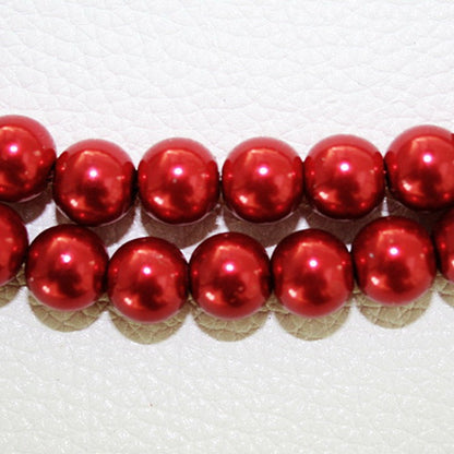 Pearl Glass Beads 10mm Imitation Smooth Lustrous Finish 20pcs 16