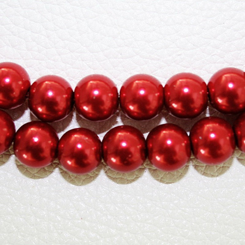 Pearl Glass Beads 10mm Imitation Smooth Lustrous Finish 20pcs 16