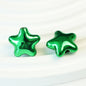 Pentagram Snowflake Acrylic Beads 14mm 21mm Metallic Plated 100pcs 13