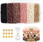 Heishi Clay Beads 6mm Multicolor Smooth Matte Polymer 1box