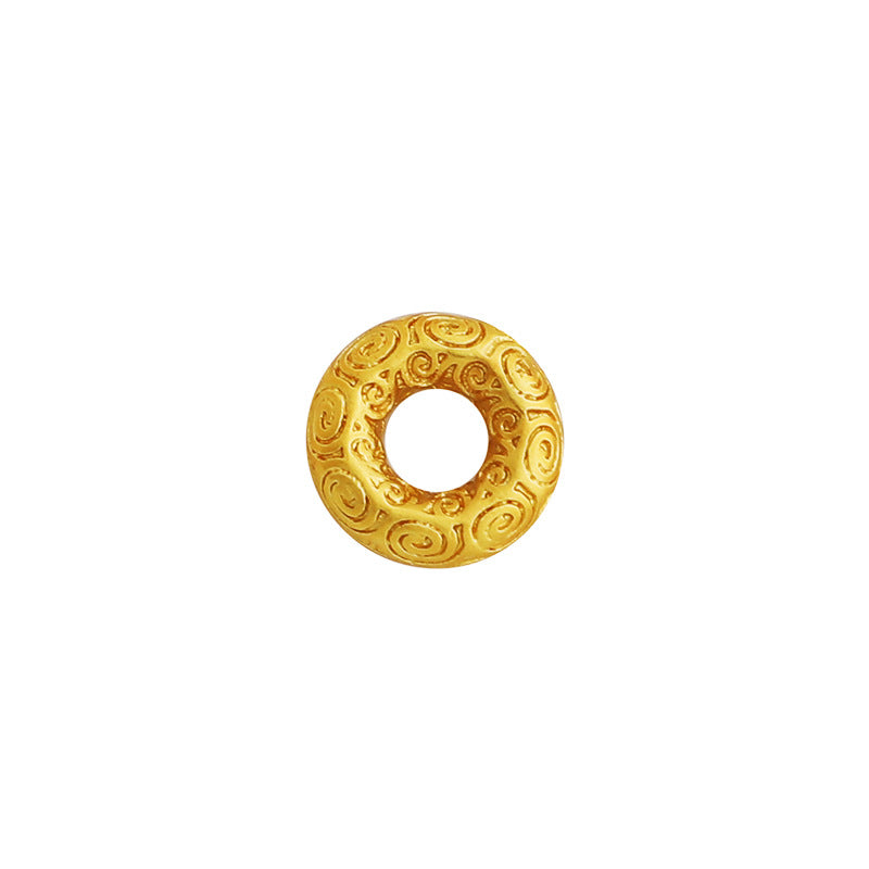 Brass Circle Spacer Beads 5.5mm 8mm Auspicious Cloud Pattern 25pcs 4
