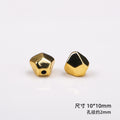 Irregular Square Acrylic Beads 10mm Imitation Metal 50pcs 5