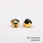 Irregular Square Acrylic Beads 10mm Imitation Metal 50pcs 5