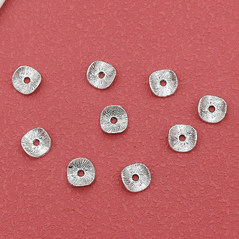 Alloy Irregular Brushed Spacer Beads 8mm Tibetan Silver Style 100pcs 6