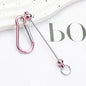 Beadable Carabiner Keychain Metal Shiny Frame Colorful Options 11