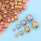 Stainless Steel Drum Metal Beads 4-10mm Large Hole 20pcs