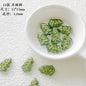 Vintage Flower Oval Acrylic Beads Transparent Gold Accents 1pc 14