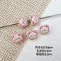 Bear Metal Beads 13mm Glossy Painted Alloy 10pcs 18