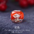 Lampwork Glass Beads Irregular Fig Shape 12mm Dyed Core Gold Foil 30pcs 5