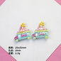 Spongebob Series Resin Beads Glossy Pastel Character Faces 20pcs 8