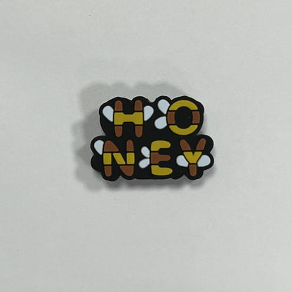 Silicone Focal Beads Animal Bee Glow In The Dark Honeycomb With Text 20pcs 8