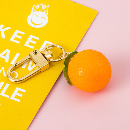 Plastic Fruit Keychain Colorful Glossy Charm Fun Summer Theme 8