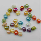 Plating Colorful Imitation Pearl Acrylic Beads 8mm 100pcs 2