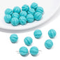 Opaque Pumpkin Acrylic Beads 12mm Colorful Round 40pcs 14