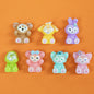 Plating 3D Animal Resin Beads Charming Glossy Disney Series 10pcs
