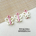 Butterfly Painted Metal Beads Decorative Alloy 10pcs 6