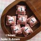 Cartoon Lace Pillow Acrylic Beads 19mm Colorful Mixed 20pcs 11