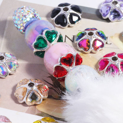 Alloy Flower Bead Caps 15mm Iridescent 10pcs 2