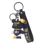 Cartoon Bear Couple PVC Keychain Colorful Urban Style 5