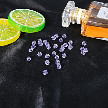 Electroplated Faceted Glass Beads 6mm Transparent Mixed Colors 45pcs 11