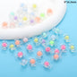 Transparent Flower Acrylic Beads Candy Color Mixed Shapes 100pcs 7
