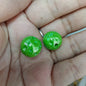 Glow In The Dark Round Acrylic Beads 16mm Meteorite Plated 100pcs 9