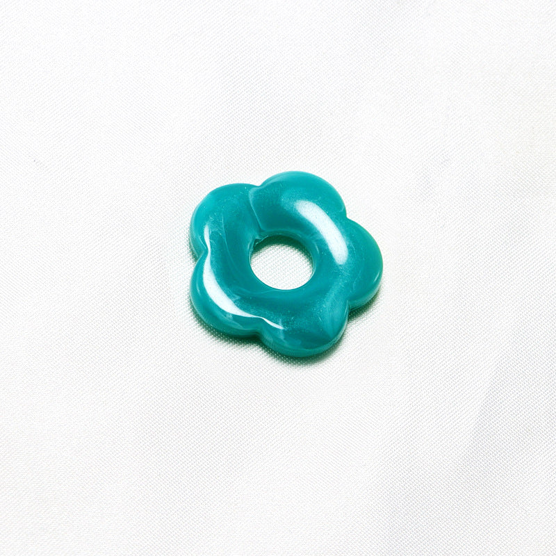 Acrylic Flower Spacer Beads 26mm Hollow Five Petal Large Hole 100pcs 8